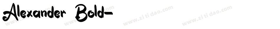 Alexander Bold字体转换